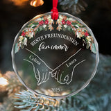 Personalisiertes Kristallornament für Paare, Freundinnen und Kolleginnen Wir zwei – Motiv 2
