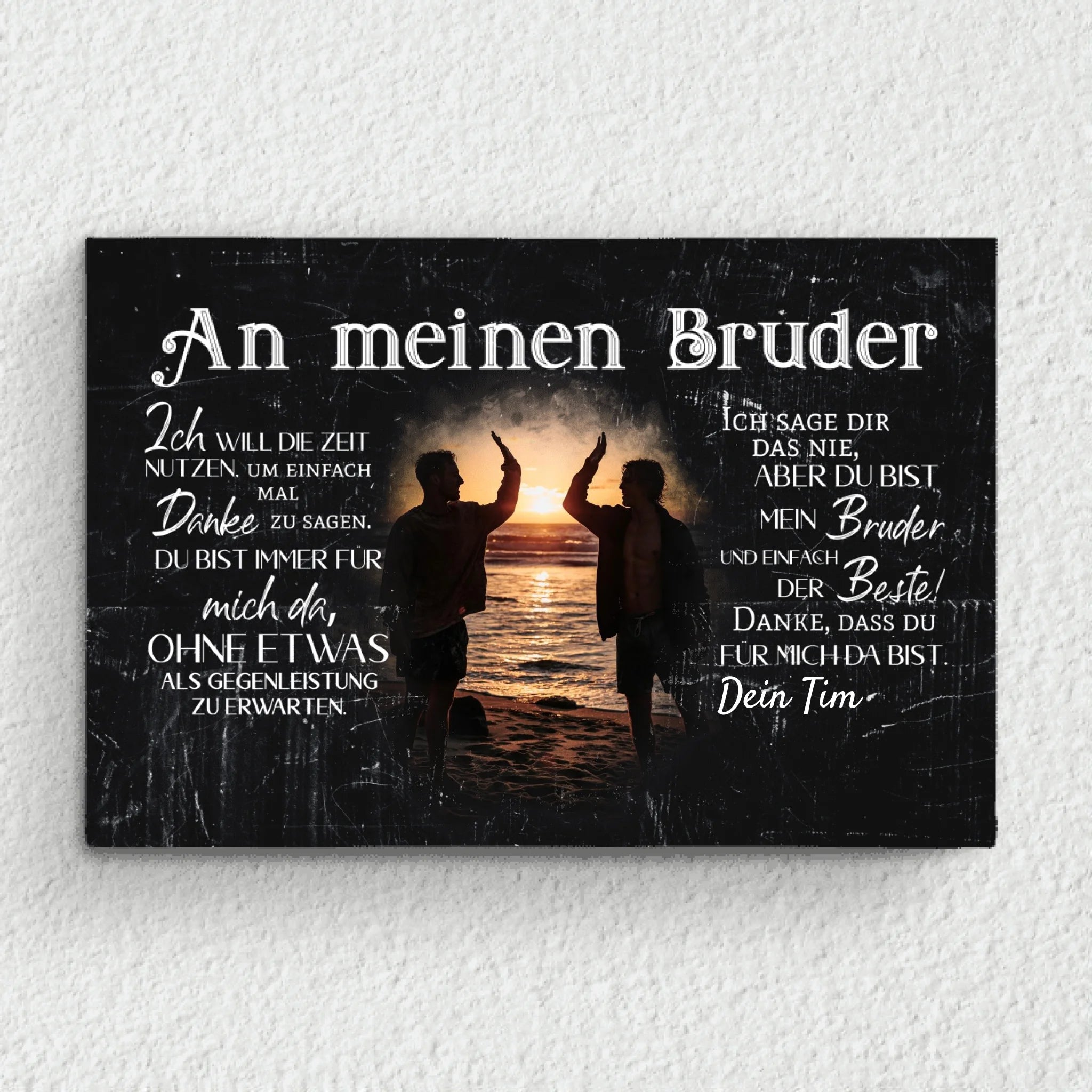 mein traummann meine brüder ein zelt und ich Love & Faith Personalisierte Leinwand für Bruder | Geschenk für Bruder |  "An meinen Bruder"