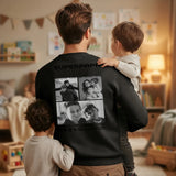 Personalisiert bedruckter Foto Backprint Sweater in schwarz von Love & Faith