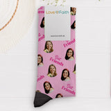 Socken mit eigenen Fotos für Freundinnen 35-38 individuell gedruckt von Love & Faith