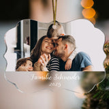 Personalisierbarer Weihnachtsbaumanhänger mit eigenem Foto für Familie zu Weihnachten von Love & Faith