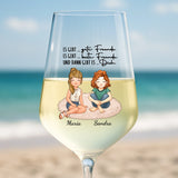 Personalisierte Weingläser für bis zu 7 Personen für deinen Drink von Love & Faith