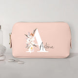 rosa PU Kosmetiktasche 0,75 Liter klein mit Initiale und Name personalisiert von Love & Faith
