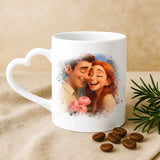 Personaliserte Tasse mit Foto-Upload und Cartoon-Effekt für Paare zum Valentinstag von Love & Faith