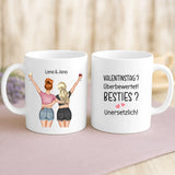 Weiße Tasse als Valentinstagsgeschenk für die BFF – individuelle Geschenkidee von Love & Faith
