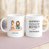 Weiße Tasse als Valentinstagsgeschenk für die BFF – individuelle Geschenkidee von Love & Faith
