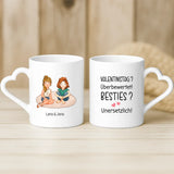 Weiße Tasse als Valentinstagsgeschenk für die BFF – individuelle Geschenkidee von Love & Faith
