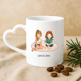 Weiße Tasse als Valentinstagsgeschenk für die BFF – individuelle Geschenkidee von Love & Faith