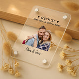 Personalisierter Kühlschrankmagnet für Partner mit Foto-Upload und Spruch von Love & Faith