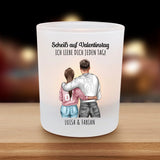 Mit Dir - Personalisierter Teelichthalter für Paare mit lustigen Sprüchen