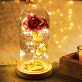 Personalisierte Ewige Rose in der Glaskuppel mit LED Licht personalisiert mit Namen zum Muttertag von Love & Faith