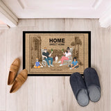 Personalisierte Fussmatte 60x40cm Home sweet home von Love & Faith