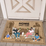 Personalisierte Fussmatte 70x50cm Home sweet home von Love & Faith