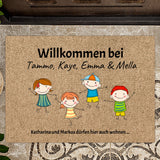 Personalisierte Fussmatte 70x50cm Willkommen mit Namen von Love & Faith