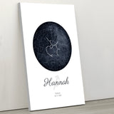 Sternenkarte - Familien-Leinwand