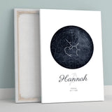 Sternenkarte - Familien-Leinwand