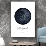 Sternenkarte - Familien-Leinwand