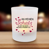 An meinen Schatz - Paar-Teelichthalter