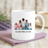 Weiße Tasse mit personalisiertem Spruch und Namen – individuelle Geschenkidee von Love & Faith