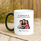 Magische Tasse mit Thermo-Farbwechsel und personalisiertem Namen – witzige Geschenkidee von Love & Faith