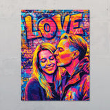 Streetart Love- Personalisiertes Poster mit Streeart-Effekt für Paare