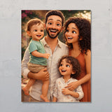 Cartoon Love Family - Personalisiertes Poster mit Cartoon Effekt für Mama und Papa und die Familie