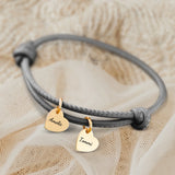 Freunde Individuelles Lederarmband personalisiert – Produktansicht, Geschenk für gute Freunde von Love & Faith