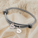 Freunde Individuelles Lederarmband personalisiert – Aufdruck-Detail, Geschenk für gute Freunde von Love & Faith