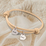 Freunde Individuelles Lederarmband personalisiert – Produktansicht, Geschenk für gute Freunde von Love & Faith