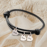 Freunde Individuelles Lederarmband personalisiert – Detailansicht, Geschenk für gute Freunde von Love & Faith