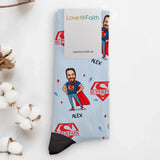 Super Papa - Personalisierte Socken für Papa und Opa mit Foto
