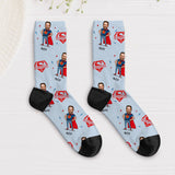 Super Papa - Personalisierte Socken für Papa und Opa mit Foto