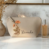 Deine Blume - Individuelle Kosmetiktasche Filz