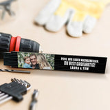 schwarzer 2m Zollstock mit eigenem Foto und Namen personalisiert von Love & Faith