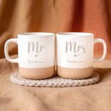 Personalisierte Tasse Steingut weiß meliert von Love & Faith