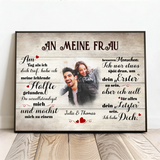 Personalisiertes Poster An meinen Schatz mit Foto für Paare – Motiv 2