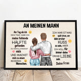 Personalisiertes Poster mit Foto für Paare – An meinen Schatz – Motiv 4