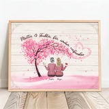 Personalisiertes Poster für Mama & Papa Verbunden – Motiv 11