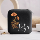 Personalisiertes Schmucketui mit Blumen und Namen Blume für Dich – Motiv 9