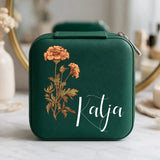 Personalisiertes Schmucketui mit Blumen und Namen Blume für Dich – Motiv 19