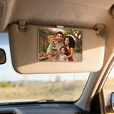 Personalisierter Clip für die Auto Sonnenblende für Papa mit Cartoon-Effekt Cartoon Love Family – Motiv 4
