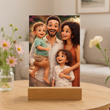 Personalisierter Acrylaufsteller mit Cartoon Effekt für Mama und Papa Cartoon Love Family – Motiv 3