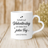 Personalisierte Tasse mit Foto und Cartoon-Effekt für Paare zum Valentinstag Cartoon Love – Motiv 5
