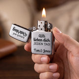 Personalisiertes Benzinfeuerzeug mit Gravur für Papa zum Vatertag Vatertag – Motiv 4