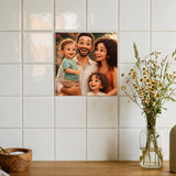 Personalisierte Deko-Fliese mit Foto für Papa – Cartoon Love Papa – Motiv 4