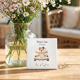 Personalisierte Deko-Fliese mit Foto zur Hochzeit für Paare – Der schönste Tag – Motiv 3