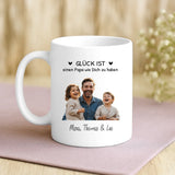 Personalisierte Tasse mit Foto und Namen für Papa – Bester Papa – Motiv 2