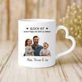 Personalisierte Tasse mit Foto und Namen für Papa – Bester Papa – Motiv 3