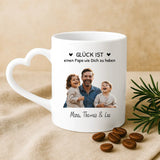 Personalisierte Tasse mit Foto und Namen für Papa – Bester Papa – Motiv 4