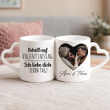 Personalisierte Tasse mit Druck zum Valentinstag für Paare – Motiv 4